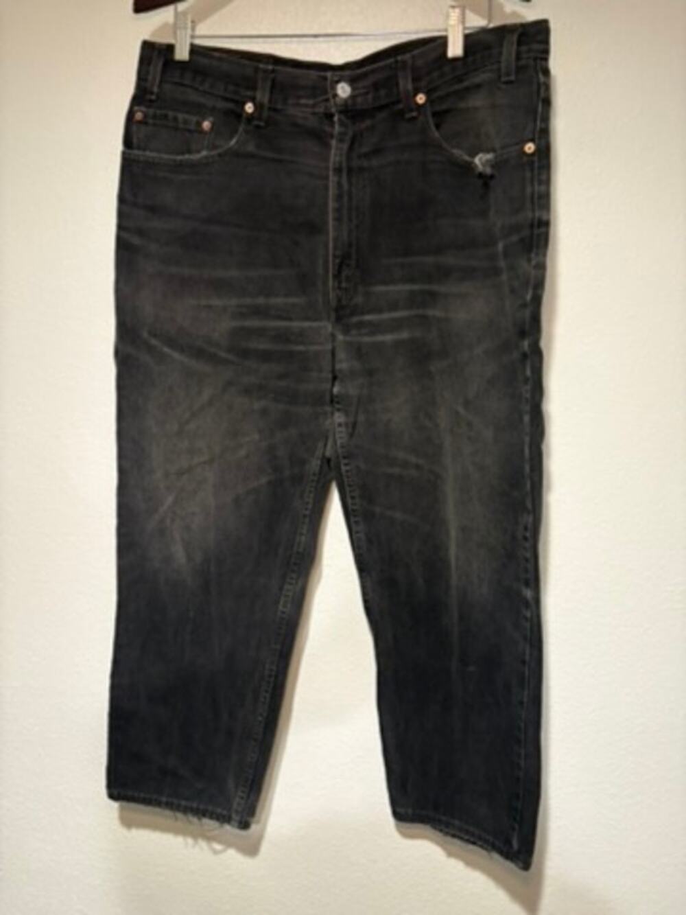 Levi's 1990's Vintage 550 Relaxed Fit Black Denim Jeans Size W38 L30